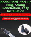 Road Ready Tire Repair Kit With 100 Stoppers And A Screwdriver For Quick Puncture Fixes Strong Grip And Seal For Cars Bikes Fleets