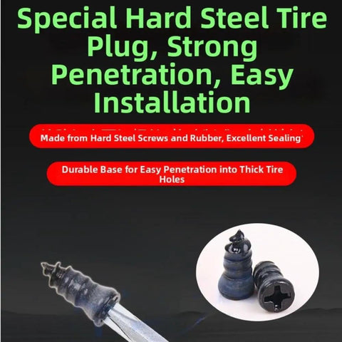Road Ready Tire Repair Kit With 100 Stoppers And A Screwdriver For Quick Puncture Fixes Strong Grip And Seal For Cars Bikes Fleets