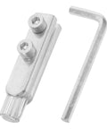 Heavy Duty Threaded Faucet Remover And Valve Thread Extractor Kit For Quick Home Plumbing Fixes, shown detached, silver finish