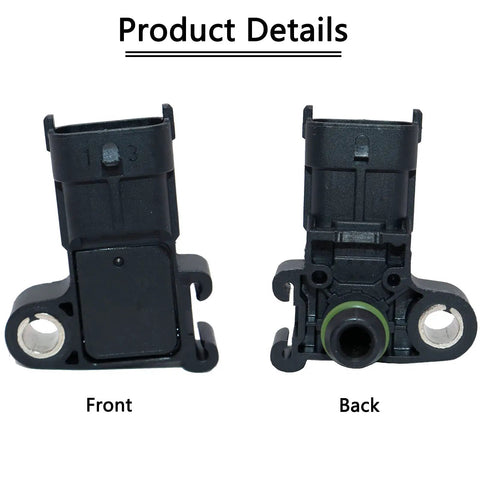 Chevy Buick GMC Cadillac MAP Sensor Replacement For GM Cars High Precision Manifold Absolute Pressure Sensor front and back view