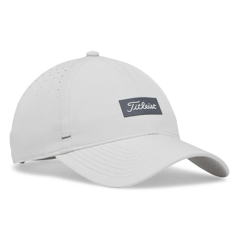 Charleston Breezer Golf Hat Marble Charcoal White With Unstructured Front Panels, Moisture Wicking Sweatband, side view.