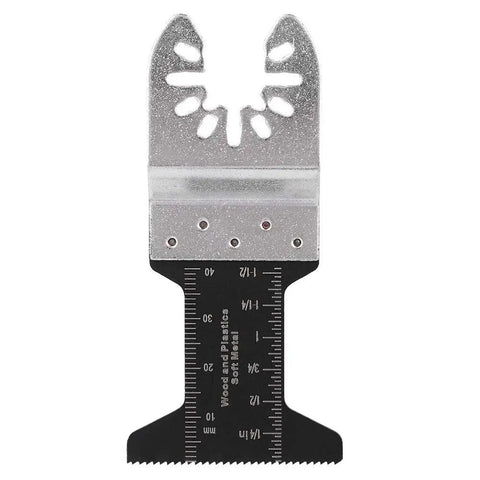 34mm blade from 52 Piece High Carbon Steel Oscillating Saw Blades Kit for wood, metal, plastic, and drywall cutting