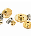 Dope High Precision Turbine Worm Gear Set 0.8M 1to20 1to30 1to40 1to50 1to60 Reduction, 60 Teeth 8mm Shaft, Stainless Steel Worm and Copper Gear Pair.