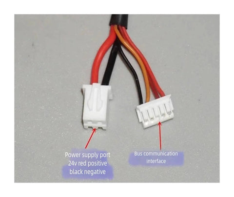 Wire connectors for high precision brushless motor with built in driver and encoder for robot external rotation bus servo motor.