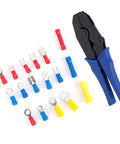 Check Out This Fresh 300 Piece Insulated Wire Connector Terminal Kit Set Featuring Snazzy Tin Plated Heads With Slick Electrical Conductivity And Super Flame Retardant PVC In Three Rad Colors For Safer Flexible Cable Connections And Easy Color, with crimping tool