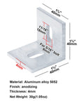 20 Pack Aluminum Slotted L Brackets One And Five Eighths Inch Size Heavy Duty Corner Braces Five Thirty Second Inch Thick