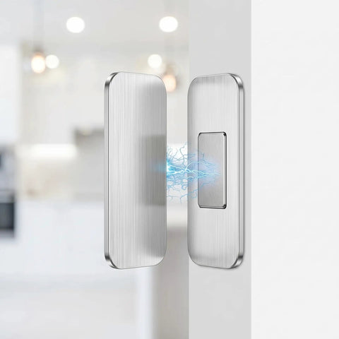 12 Pack No Drill Magnetic Cabinet Door Catch Set, Ultra Thin Adhesive Latch For Drawer Cupboard Closet in silver finish