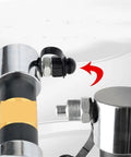 Heavy Duty Hydraulic Square Pipe Cutter For 50mm Steel Tubing, close-up of hydraulic connection and tightening mechanism.