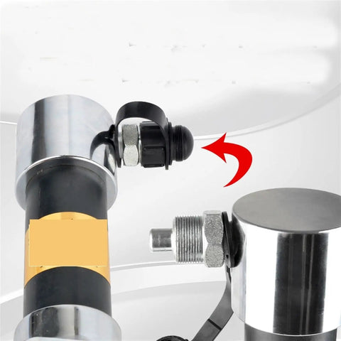 Heavy Duty Hydraulic Square Pipe Cutter For 50mm Steel Tubing, close-up of hydraulic connection and tightening mechanism.