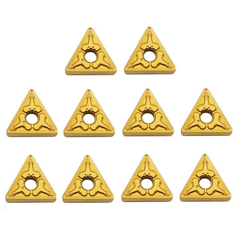 Ten TNMG inserts for Five Eighths Inch By Seven Inch Beefed-Up Carbide Indexable Boring Bar Turning Tool Holder S16Q-MTJNR16