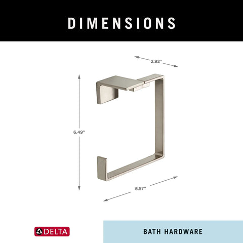 Dimensions of Brilliance Stainless Square Hand Towel Ring Holder For Kitchen And Bathroom Durable Stainless Steel Hanging Ring