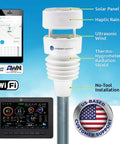 Solar Powered Ultrasonic Wi Fi Weather Station With No Moving Parts Plug And Play Setup Real Time Monitoring And High Quality Display