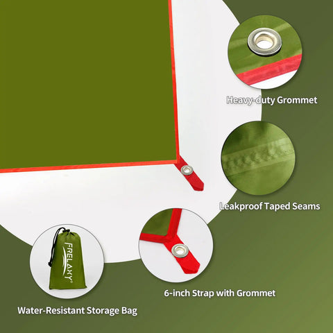 Ultralight Waterproof Tent Footprint Groundsheet 33 by 80 inches with heavy-duty grommets and leakproof seams.