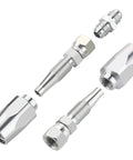 Exploded view of ANCIMOON 3/8 in reusable hydraulic fittings, size #06, 2pc hose repair kit components