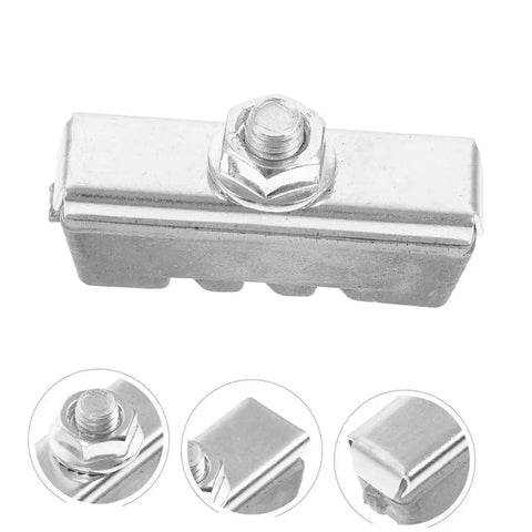 Rock Solid Rear Disc Brake Pads For Mechanical Road And Gravel Bikes with silver metallic finish and bolt design.