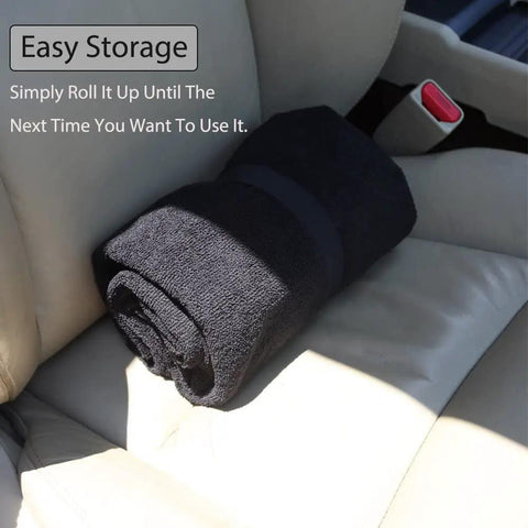 Rolled Waterproof Sweat-Proof Car Seat Cover For Gym Sesh, Run, Swim, Beach, And Hike on car seat