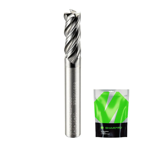 6mm Shank End Mill 4 Flutes AlCrN Coated Carbide Square CNC End Mills For Alloy Steel Stainless Steel And Cast Iron