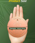Copper Bird Bath Cleaning Disc for All Weather Water Care 0.6mm 99.99% Pure Copper, shown in hand for size demonstration