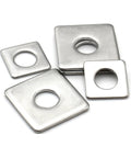 304 Stainless Steel Square Flat Washers Set M3 To M20 For Fasteners And Curtain Wall Installations, Heavy-Duty, Corrosion-Resistant Hardware, Durable Multi Size Pack Includes 20 Pieces Of M4x10x1mm square washers