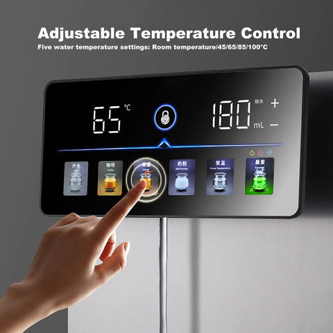 Wall Mounted Mains Fed Water Dispenser With 3S Instant Hot Water, Electronic Child Lock, Intelligent Touch Screen operation