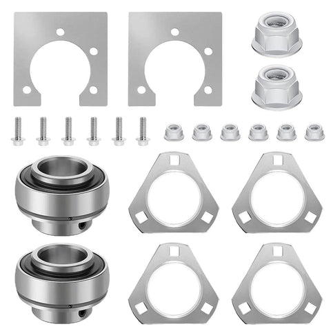 1 Inch Live Axle Bearing Kit Fits Azusa Axles And Common Kart Builds Including Mini Bikes Trikes And Off Road ATVs Three Hole Flangettes