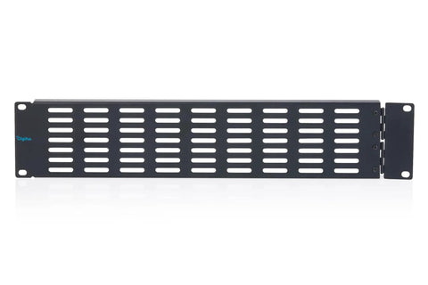Slick 19 Inch 2U Rack Mount Blank Panel With Hinged Design And Killer Ventilation Slits For Smooth Server Cabinet Airflow.