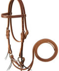 Sunset Harness Leather Mini Horse Bridle With Wheat Stitching And Nickel Plated Hardware, Five Eighths Inch Single Ply Headstall shown