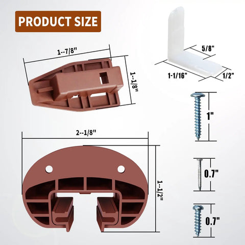 Heavy Duty Drawer Slide Guides Smooth As Silk Universal Replacement Tracks product dimensions including screws and materials.