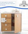 Beefy Heavy Duty Magnetic Cabinet Door Catches Set installed on a wooden wardrobe showing secure closure and quiet operation