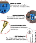 Cabinet Hardware Jig Kit With Auto Center Punch And Hole Punch Fast Setup for Handles Knobs Pulls, featuring components.