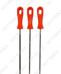 Three Piece Chainsaw Sharpening File Set With Seven And A Half Inch Round Files For Standard Chain Sizes In Heavy Duty High Carbon Steel