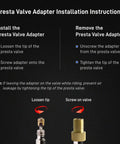 Instructions for Brass Presta To Schrader Valve Adapters 4 Pack For Bikes Convert Presta To Schrader And Inflate With Standard Pump Or Air Compressor Durable Rust Resistant Bicycle Valve Adapters