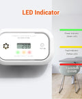 Two Pack Carbon Monoxide Alarm With Digital LCD Display showing LED indicators on wall