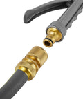 Solid Brass Garden Hose Quick Connect Kit Three Quarters Inch GHT Thread No Leak Adapters, Easy Quick Connect System close-up