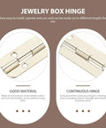Rotating Concealed Door Hinges Set Of 5 Heavy Duty Cabinet Butt Hinges for jewelry box with nickel-plated iron material