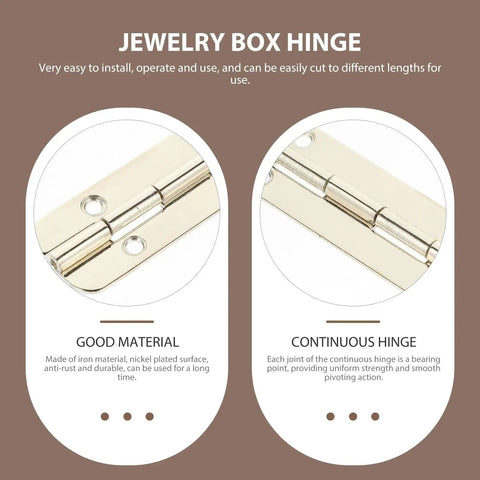 Rotating Concealed Door Hinges Set Of 5 Heavy Duty Cabinet Butt Hinges for jewelry box with nickel-plated iron material