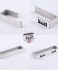 Contemporary Stainless Steel Wall Mounted Two Piece Bathroom Hardware Set With Brushed Finish For Towel Ring And Toilet Paper Holder