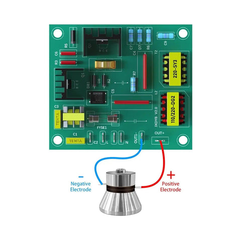120W Ultrasonic Cleaner PCB Driver Board Kit With 40KHz Transducer Pair Control Panel 220V Power Top Notch Cleaning Includes 2 Transducers