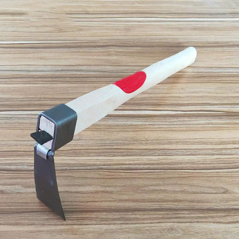 Forged Hoe Garden Digging Tool For Digging Weeding Seeding And Soil Turning With 380mm Length Wooden Handle Stainless Steel Blade