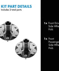 Front Wheel Hub Set For Toyota 4Runner Sequoia Tundra And Tacoma 2 Piece OE Replacement Direct Fit Front Wheel Hubs
