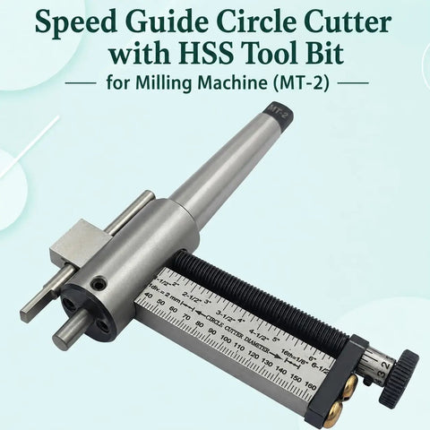 Circle Cutter For Milling Machines With HSS Tool Bit, Adjustable Circle Cutting Attachment Delivers Precise, Repeatable Metalworking Cuts For Fast, Clean Ring Creations And Dope Pro Grade Performance. metal circle cutter for milling machine, MT-2, HSS bit, adjustable scale