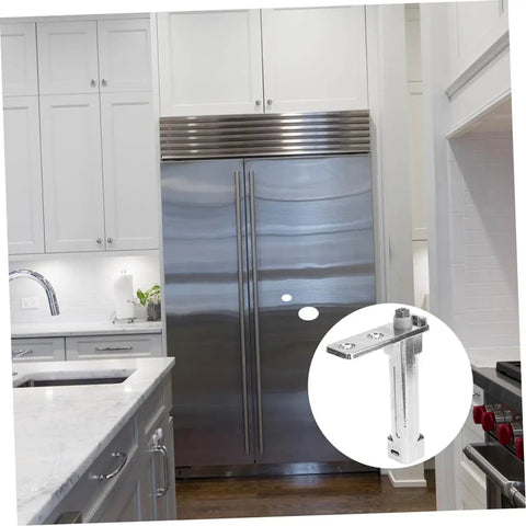 Automatic Fridge Door Closer Hinge Zinc Alloy Self Closing With Precise Positioning for fridge and freezer doors shown with refrigerator.