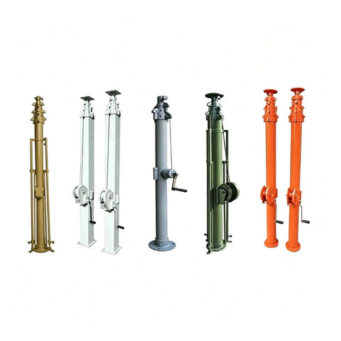 6 Meter Telescopic Aluminum Tripod Mast With Smooth Manual Winch Crank Lifting Badass Build, various colors and designs.