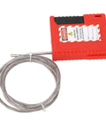 Beefy Heavy Duty Lockout Tagout Cable Lock Padlock With 1 Meter Stainless Steel Cable For Industrial Chemical Power And Mining Equipment