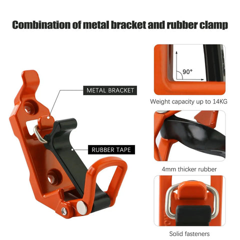 Quick Release Shovel Mount And Axe Holder Kit For Roof Rack And Truck, Tough As Nails Wall Bracket With Metal Rubber Clamps, Space Saving Car Accessory That Keeps Tools Secure On Rough Roads