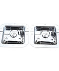 UXRTXCVYG Steel Gate Lock Hasp Latch Hardware Fitting set of two chrome steel latches for secure gate installation.