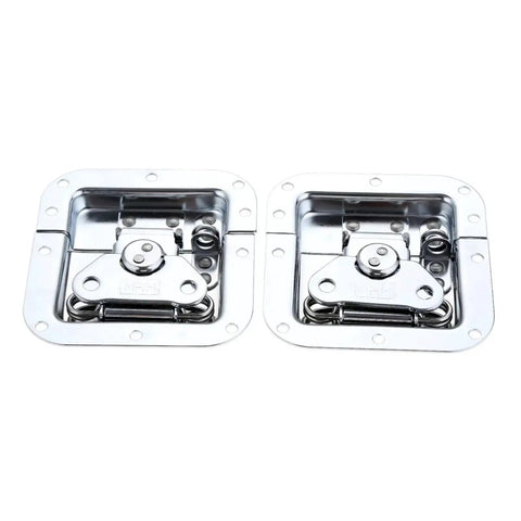 UXRTXCVYG Steel Gate Lock Hasp Latch Hardware Fitting set of two chrome steel latches for secure gate installation.