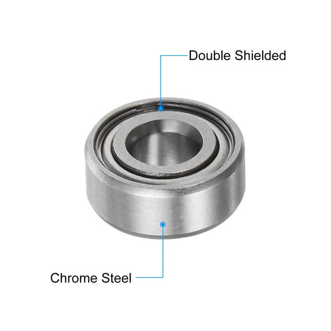MR104ZZ Deep Groove Ball Bearing 4x10x4mm chrome steel double shielded ABEC 3 P6 for small machinery and hobby projects