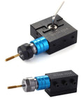 Duty Collet Chucks For Thread Milling Offer Floating Compensation With 5 mm Adjustment For Precise Mechanical Assembly And Metalworking Jobs Without Breaking Taps Or Tools In Busy Workshops, blue and black ER20 chuck.