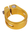 Heavy Duty Aluminum Alloy Seatpost Clamp For Mountain, Road And Casual Bikes, Fits 31.8mm And 34.9mm Seatposts, Gold Finish